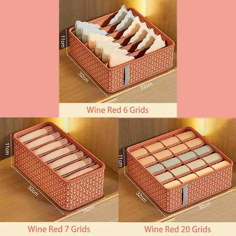 Multi-Compartment Underwear Organizer Box