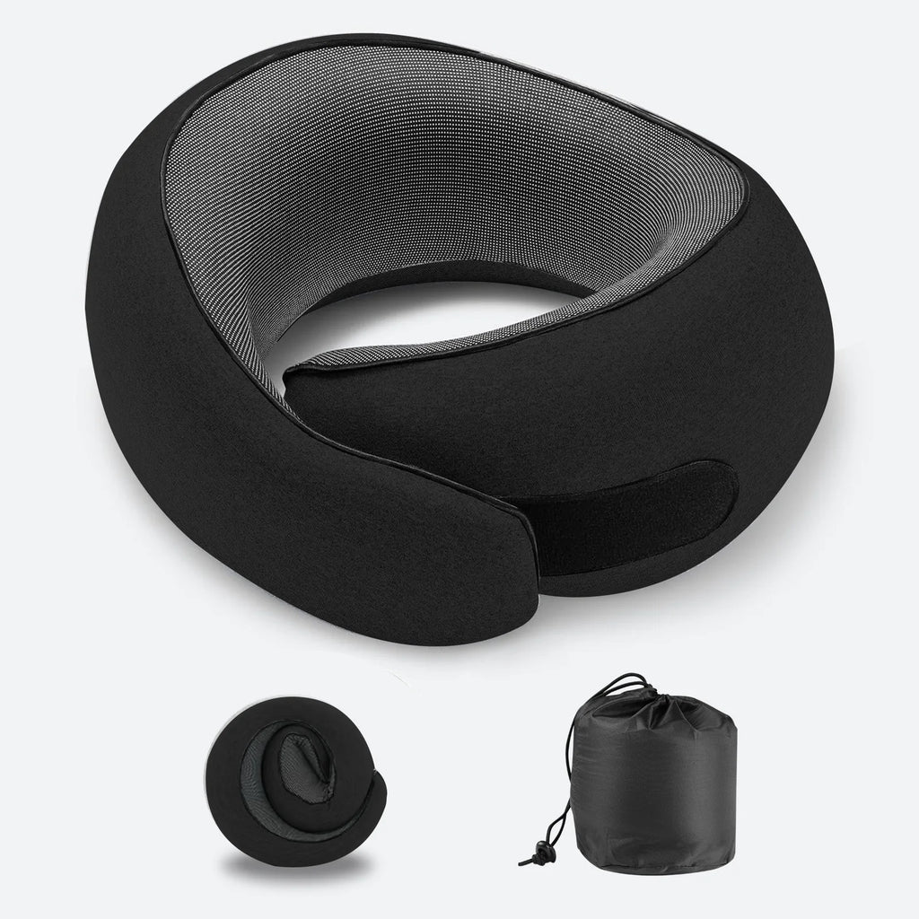 Snail-Shaped Memory Foam U-Shaped Travel Pillow