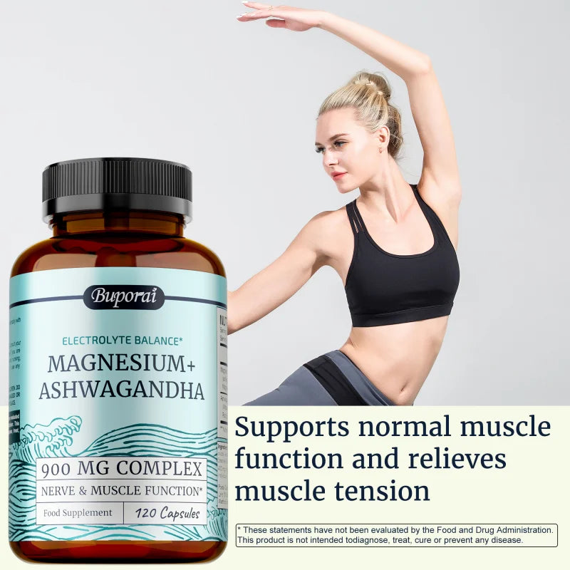 Magnesium + Ashwagandha Capsules 900mg