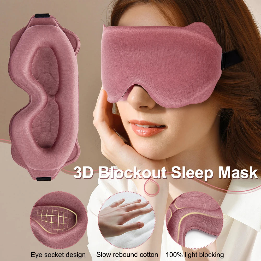 3D Travel Sleep Mask – Light Blocking Eye Cover