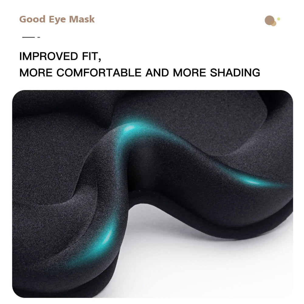 3D Sleep Mask – Soft Memory Foam Eye Cover