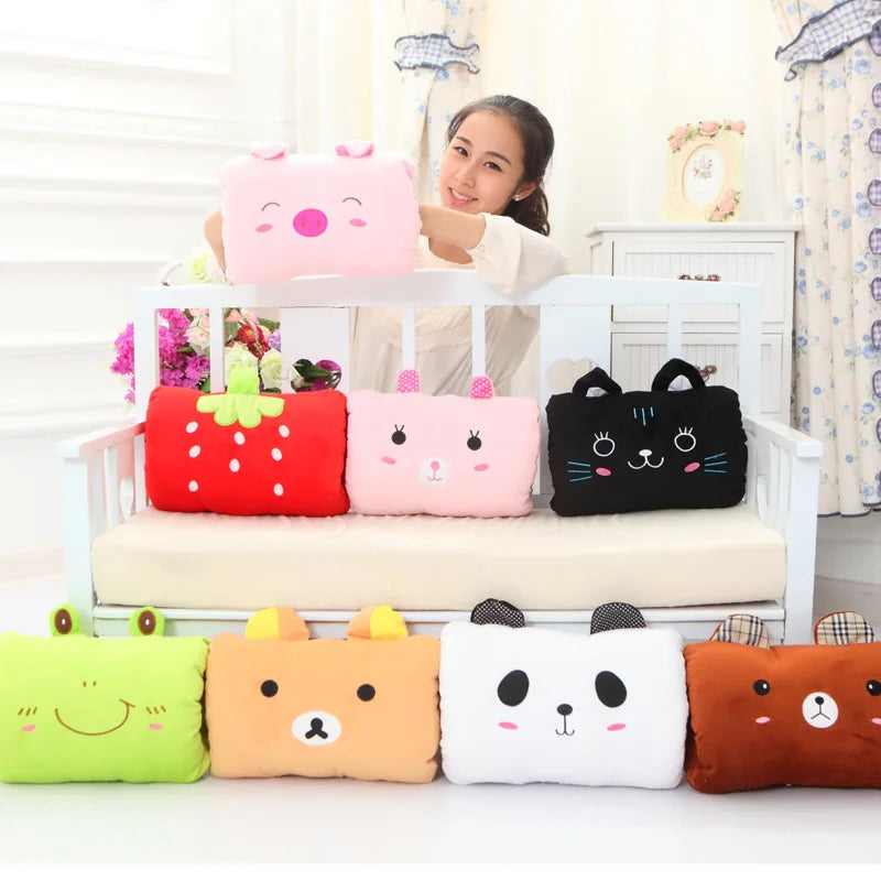 Hand-Warming Plush Nap Pillow Cushion