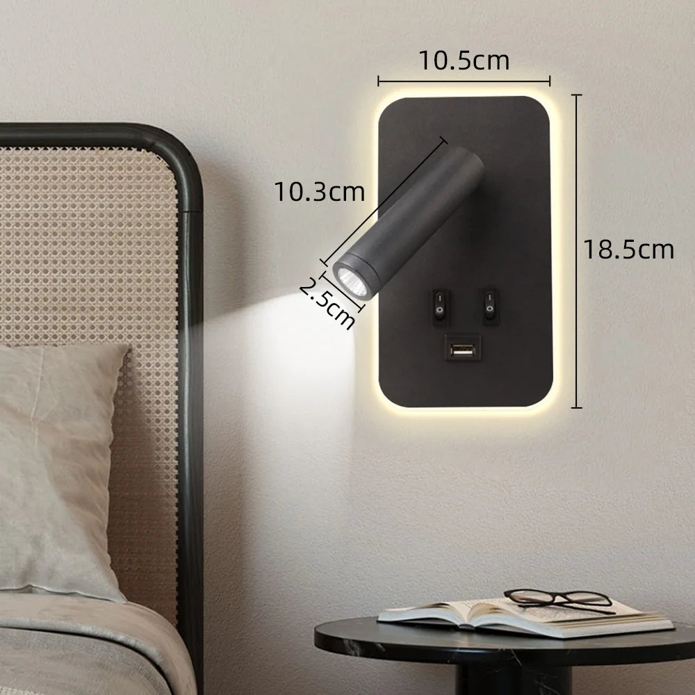 USB LED Wall Lamp for Home & Office