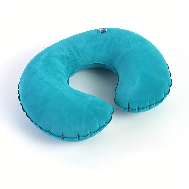 Inflatable C-Shaped Travel Neck Pillow