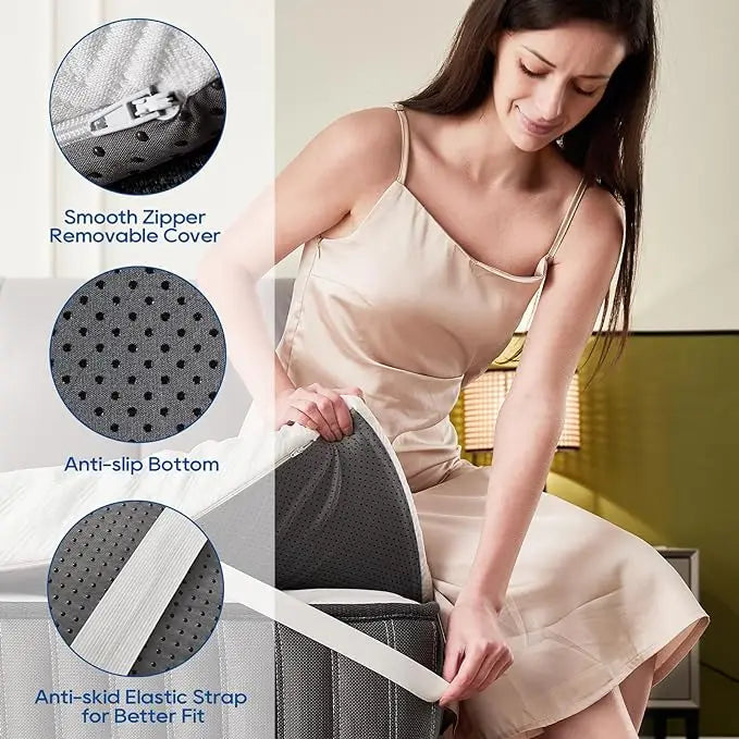 High-Density Cooling Gel Memory Foam Topper