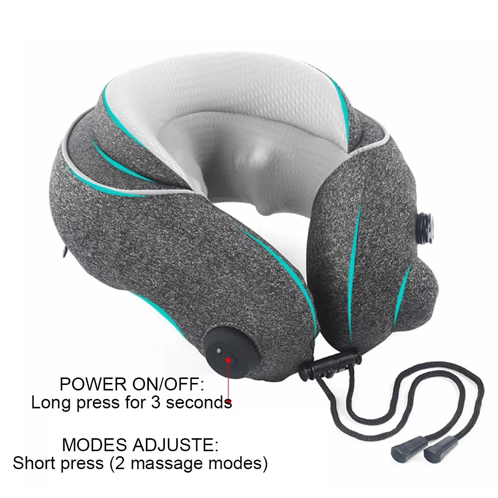 Inflatable U-Shaped Neck Massager Pillow