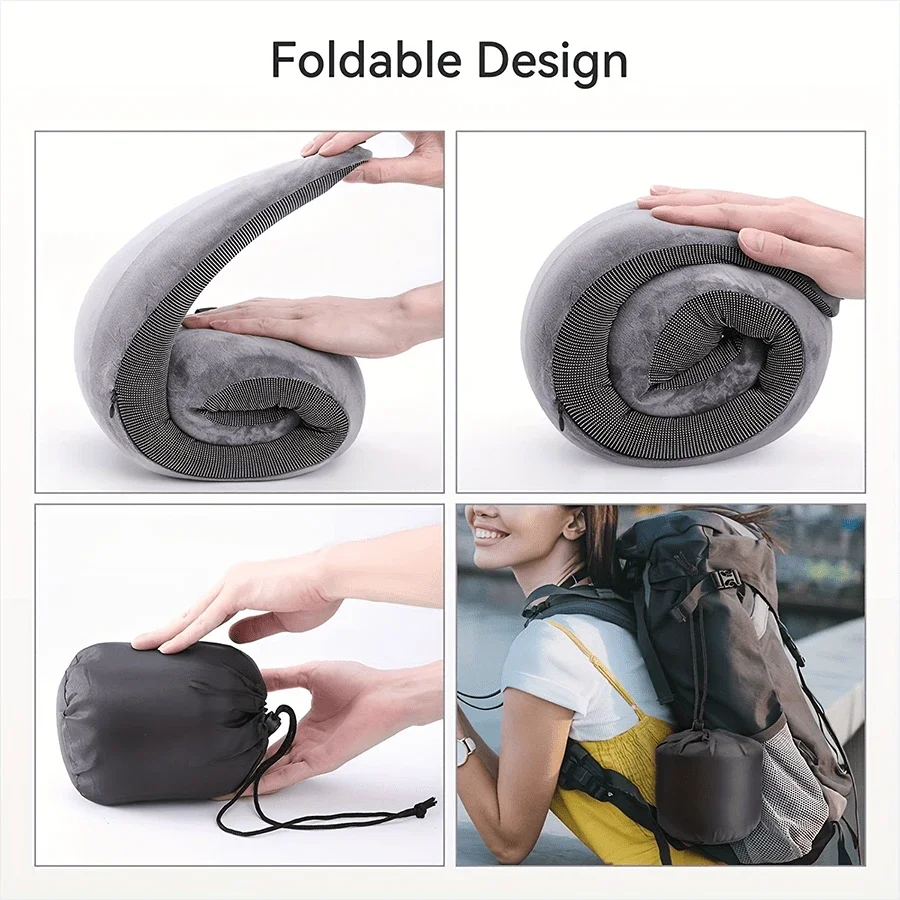 Memory Foam Travel Neck Pillow with Cover