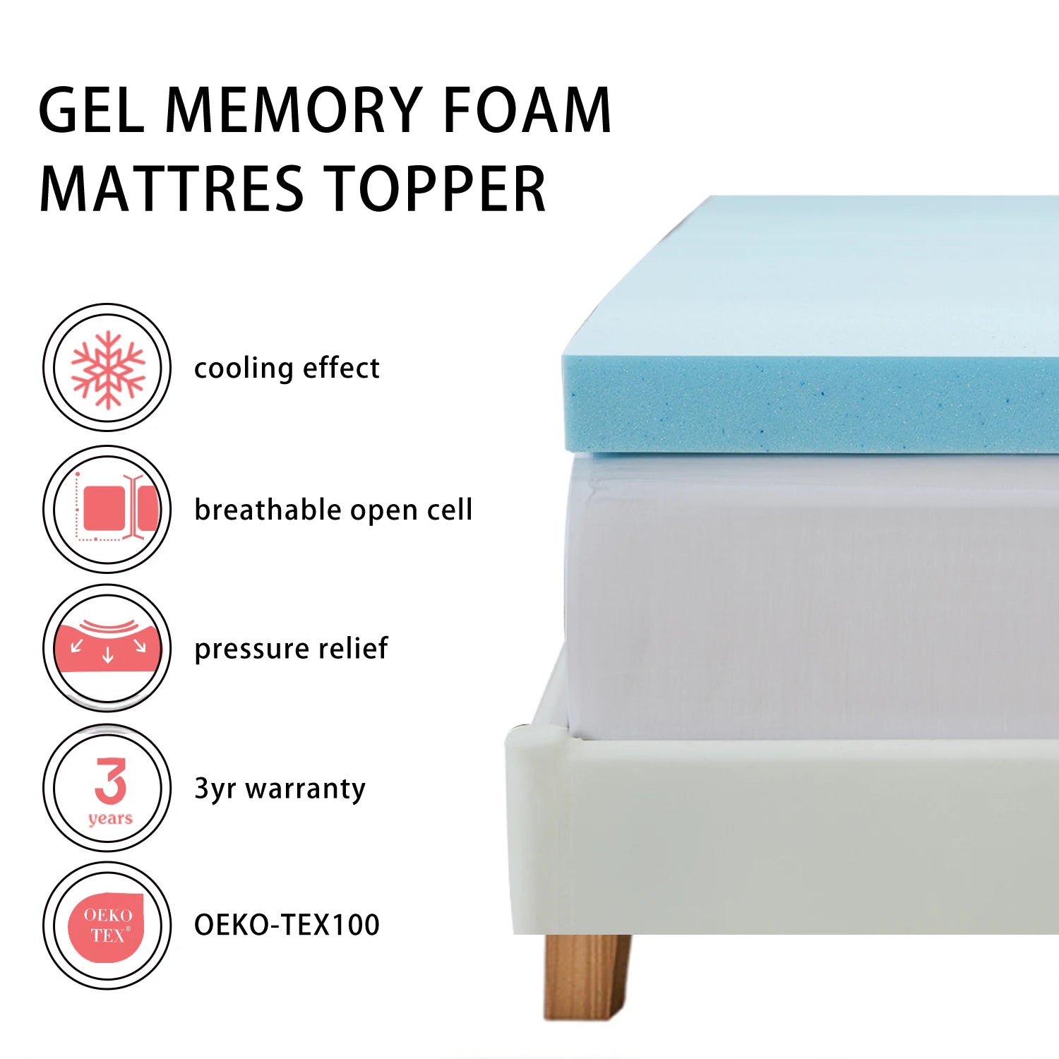 2" Ventilated Memory Foam Topper