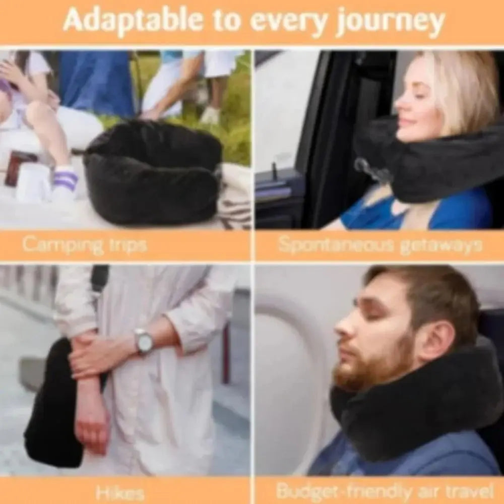 Fillable Travel Neck Pillow with Storage Bag