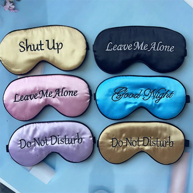 Embroidered Silk Sleep Mask – Blackout Eye Cover