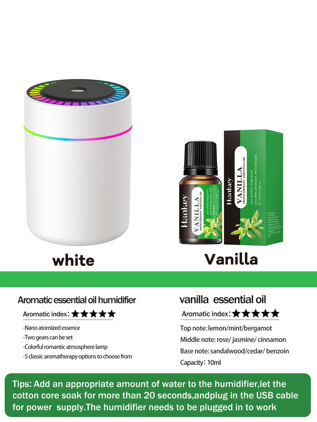 180ml Aromatherapy Diffuser with LED