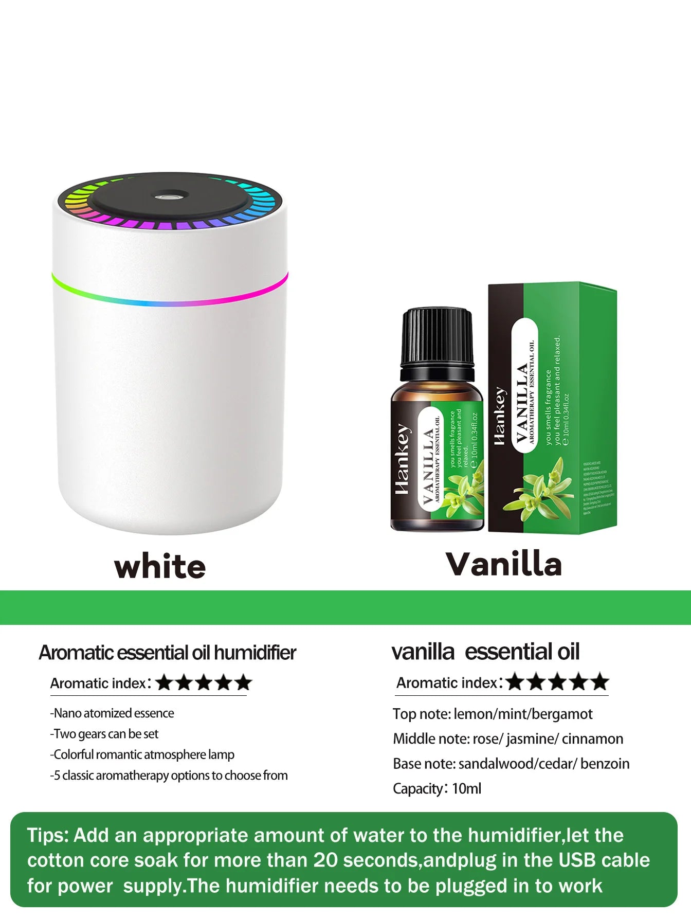 180ml Aromatherapy Diffuser with LED