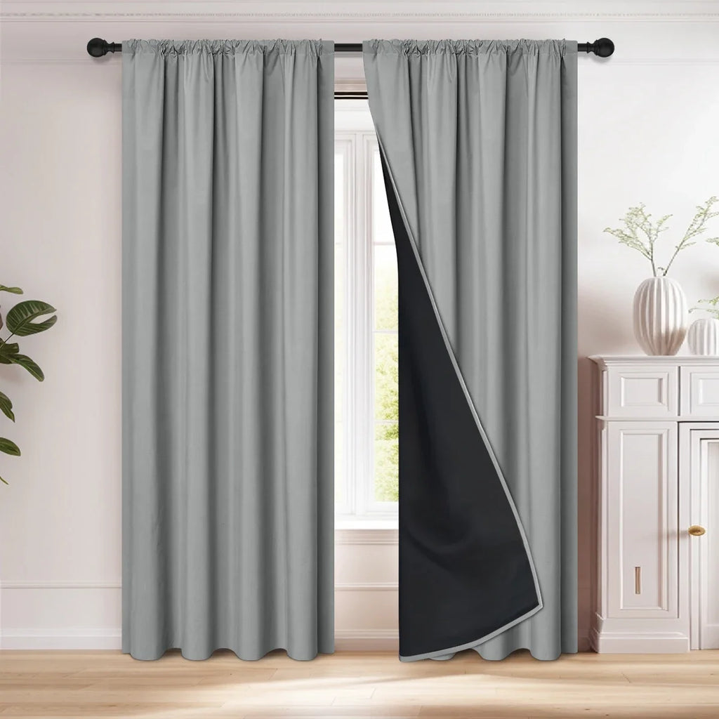 100% Blackout Rod Pocket Curtain Panel