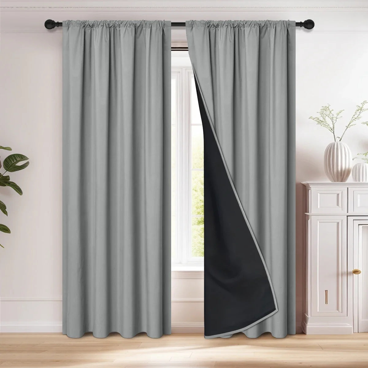 100% Blackout Rod Pocket Curtain Panel