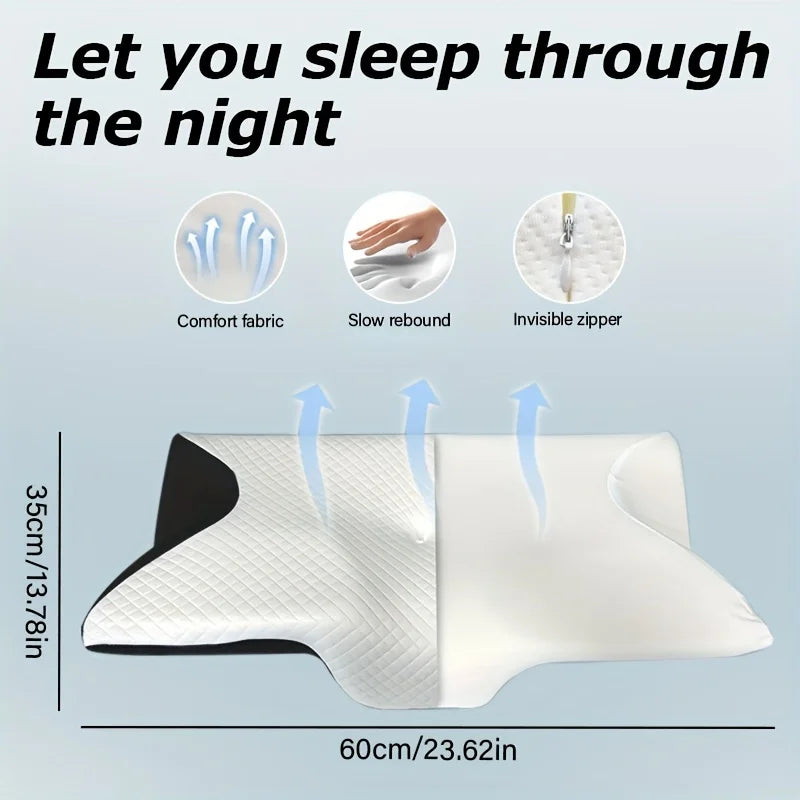 Ergonomic Slow-Rebound Memory Foam Pillow