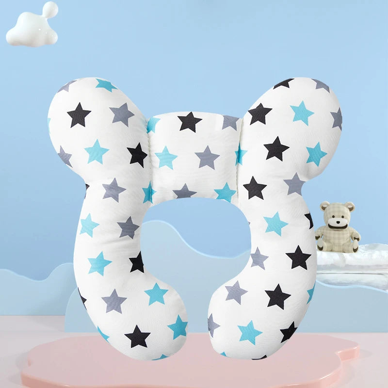 Kids U-Shaped Cotton Stroller Pillow