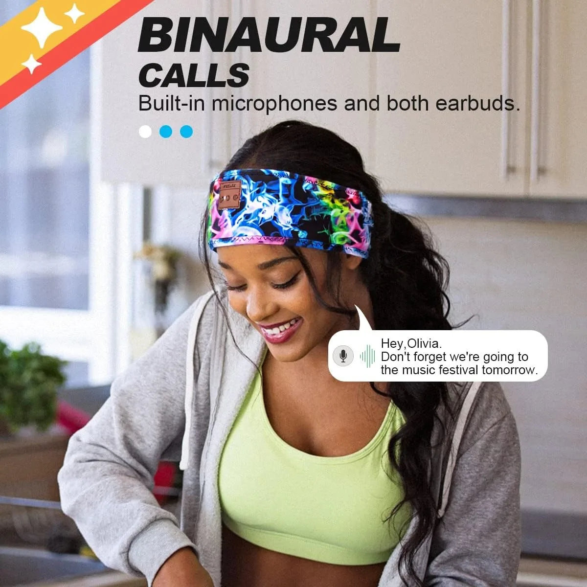 Dazzling Colors Bluetooth Headband