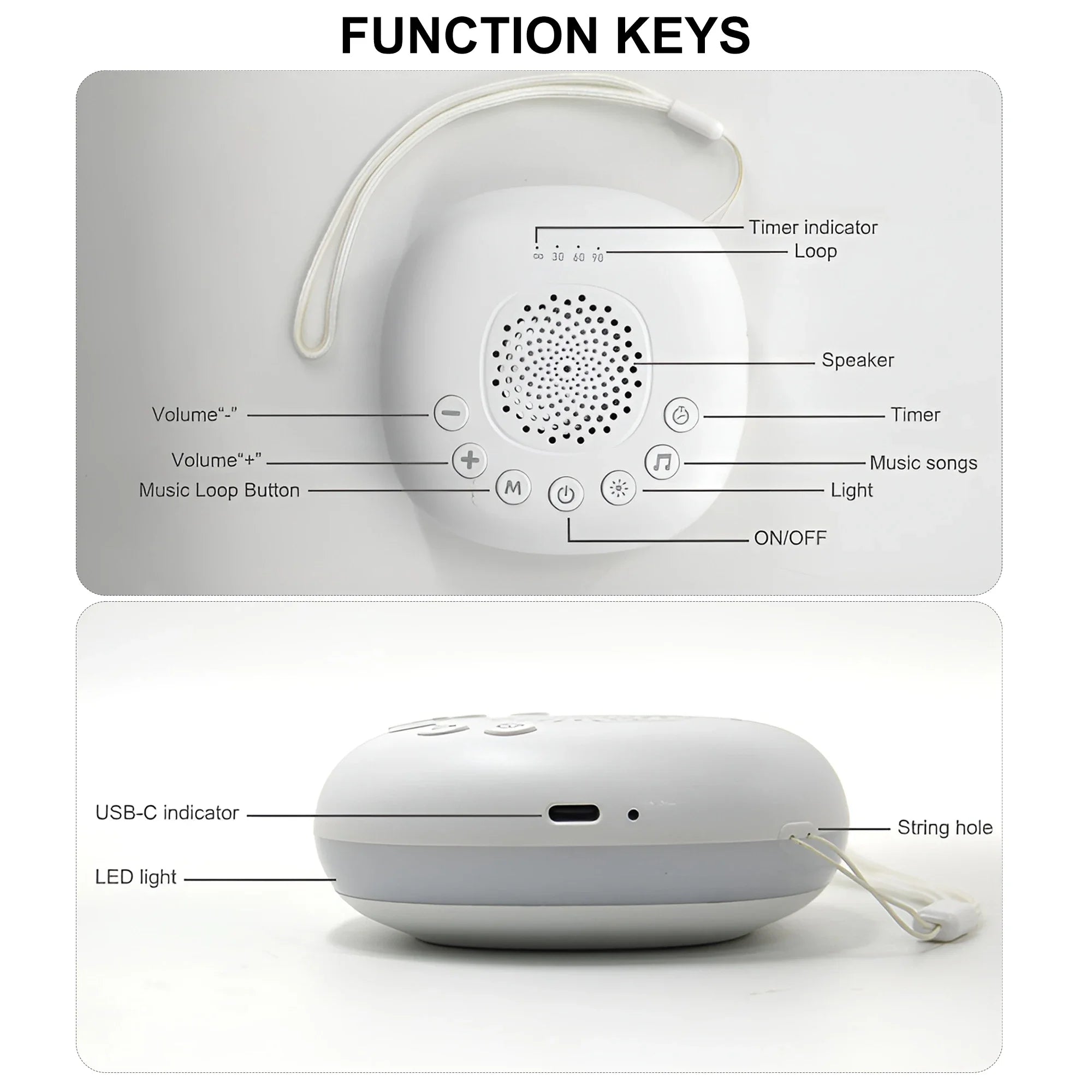 Portable White Noise Sleep Machine
