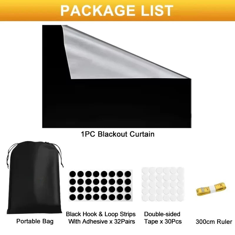 DIY Portable 100% Blackout Curtain Cloth