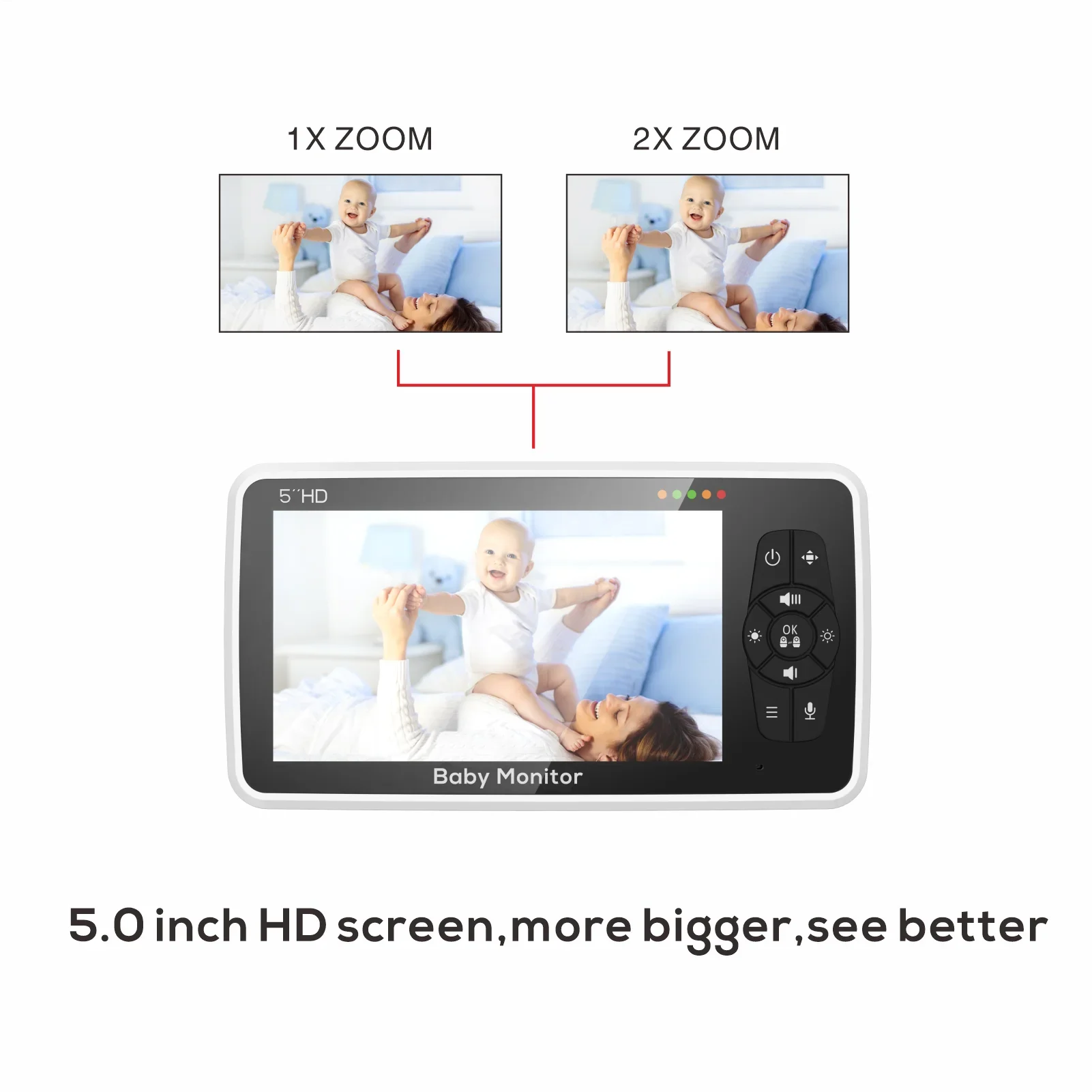 5" Video Baby Monitor with Camera & Audio