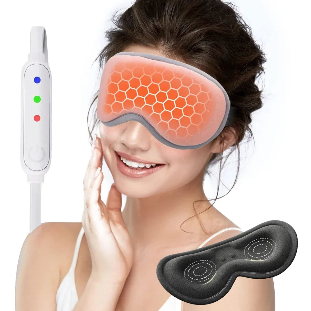 Heated Eye Mask – 3D Warm Therapy Massager