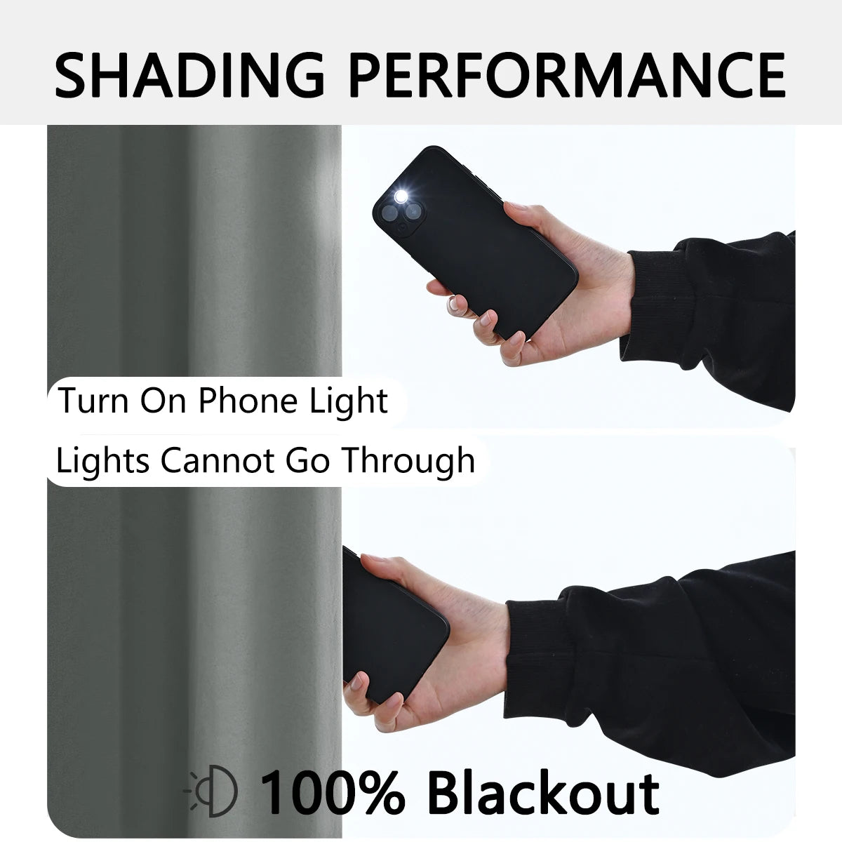 2PCS Modern 100% Blackout Curtains Set
