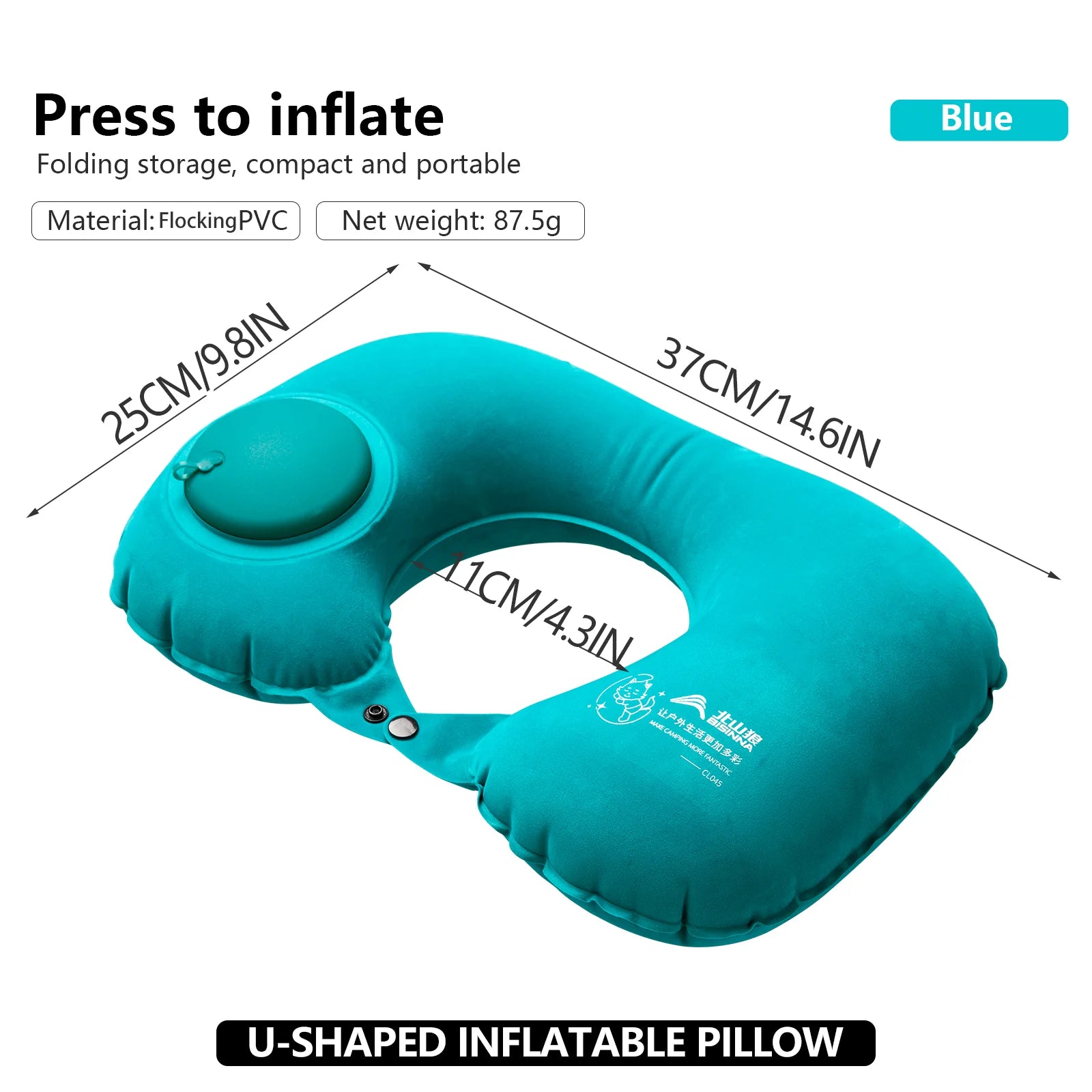 BISINNA Inflatable U-Shaped Travel Pillow