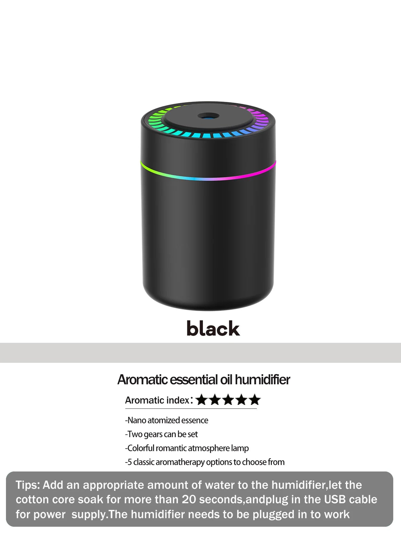 180ml Aromatherapy Diffuser with LED