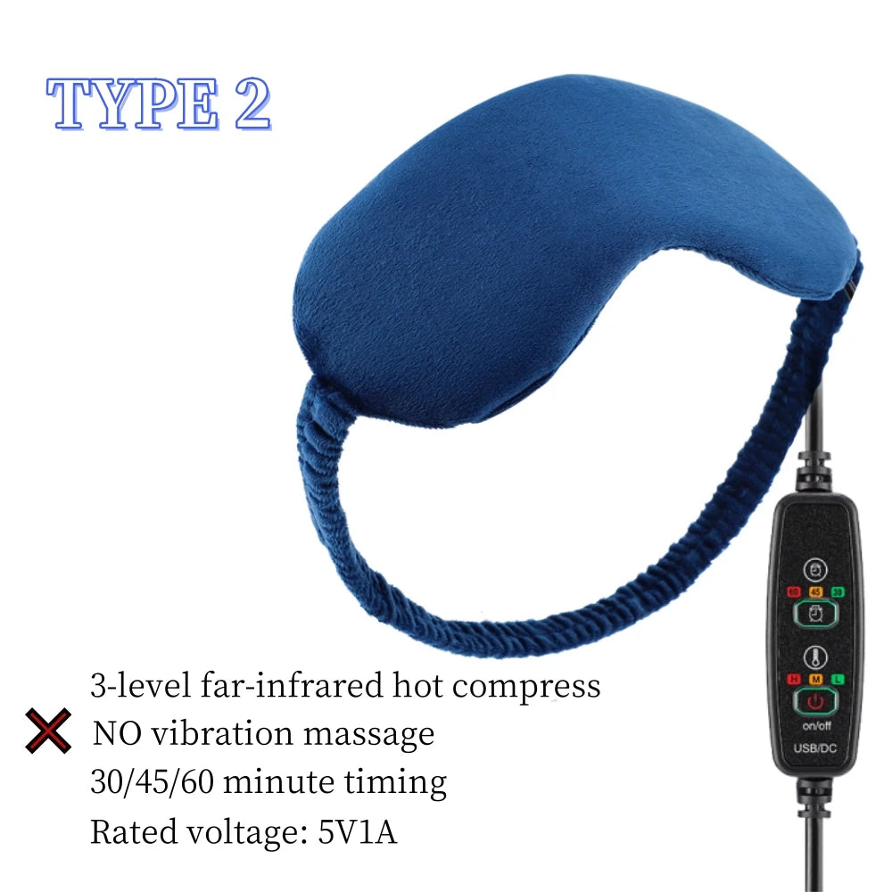 USB Heated Eye Mask – Massage & Steam Relief