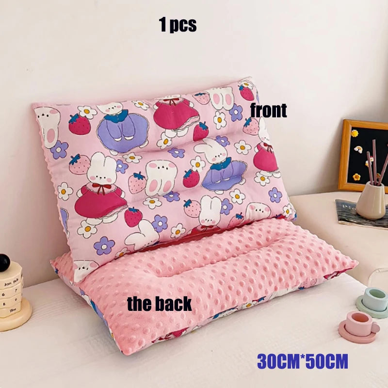 Kids Cotton Pillow with Cute Cartoon Print