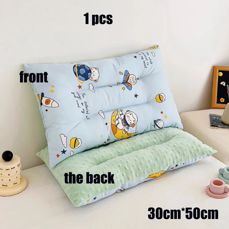 Kids Cotton Pillow with Cute Cartoon Print
