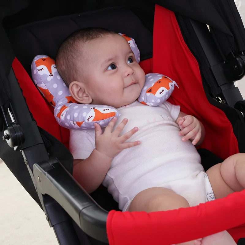 Kids U-Shaped Cotton Stroller Pillow