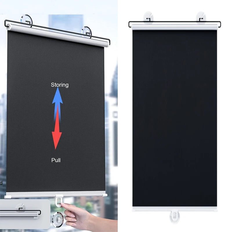 No-Drill Blackout Roller Blind – Window Shade