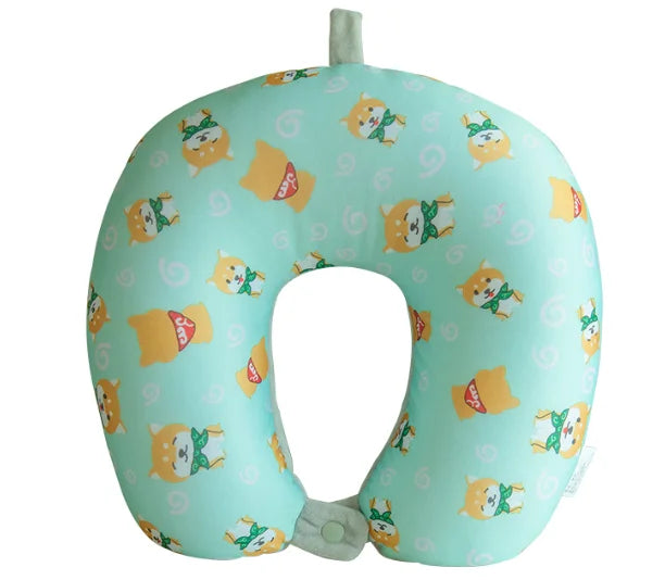 Memory Foam Travel Neck Pillow with Snap Strap