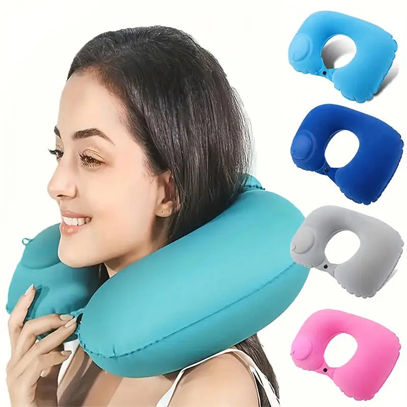 Inflatable Portable U-Shaped Travel Neck Pillow