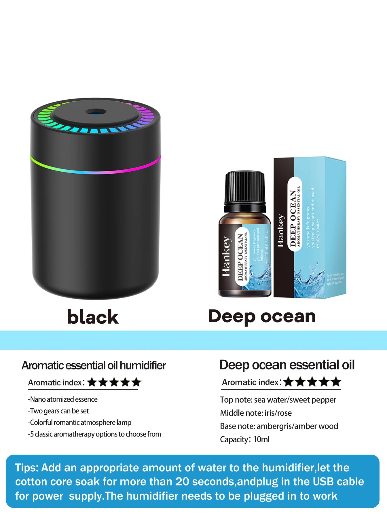 180ml Aromatherapy Diffuser with LED