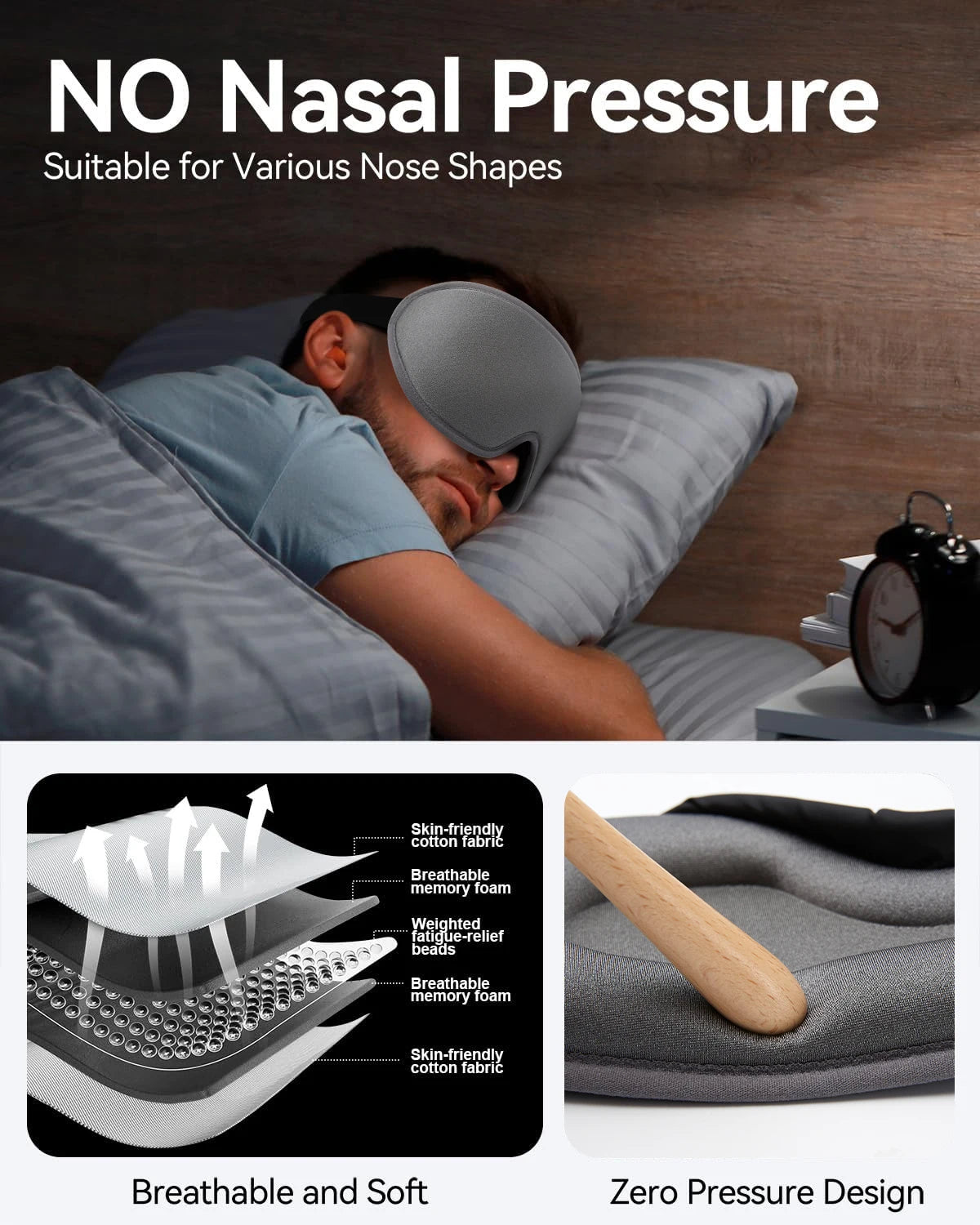 3D Soft Sleep Mask – Light Blocking