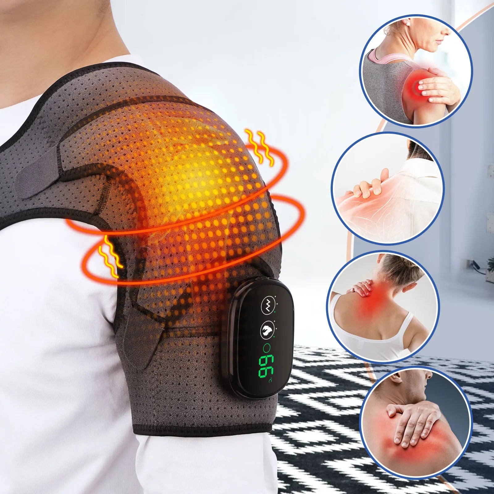 Infrared Heating Shoulder Massager Wrap