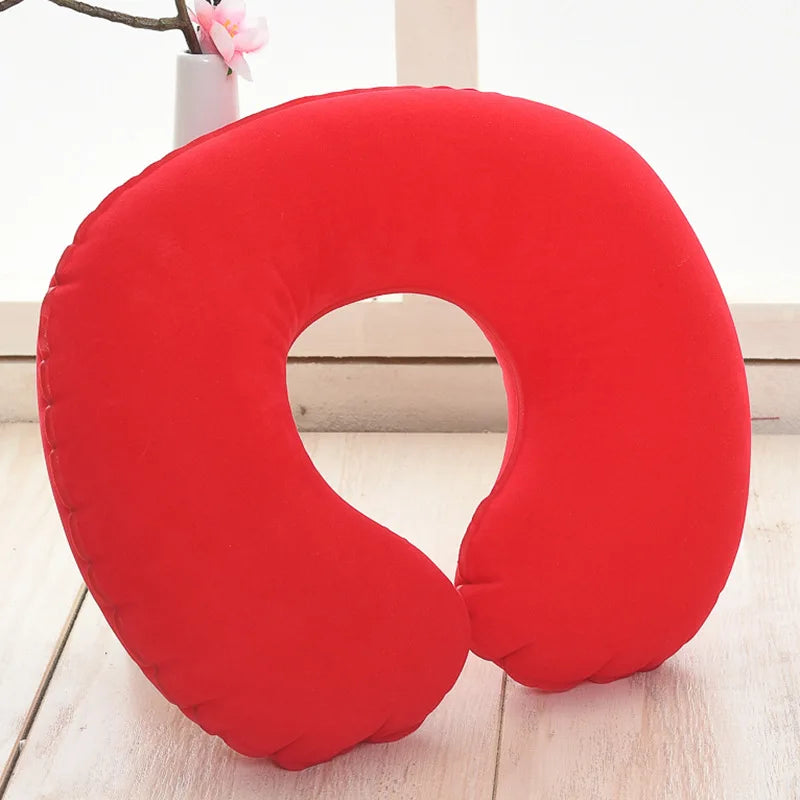 Inflatable C-Shaped Travel Neck Pillow