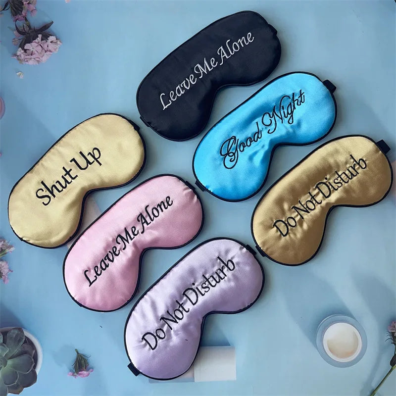 Embroidered Silk Sleep Mask – Blackout Eye Cover