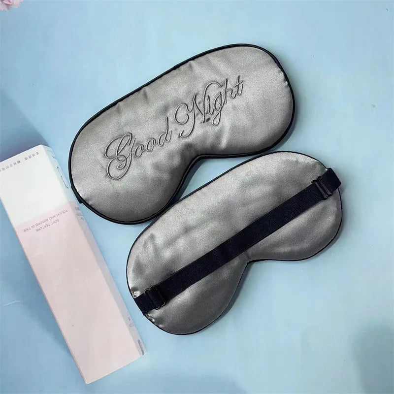 Embroidered Silk Sleep Mask – Blackout Eye Cover