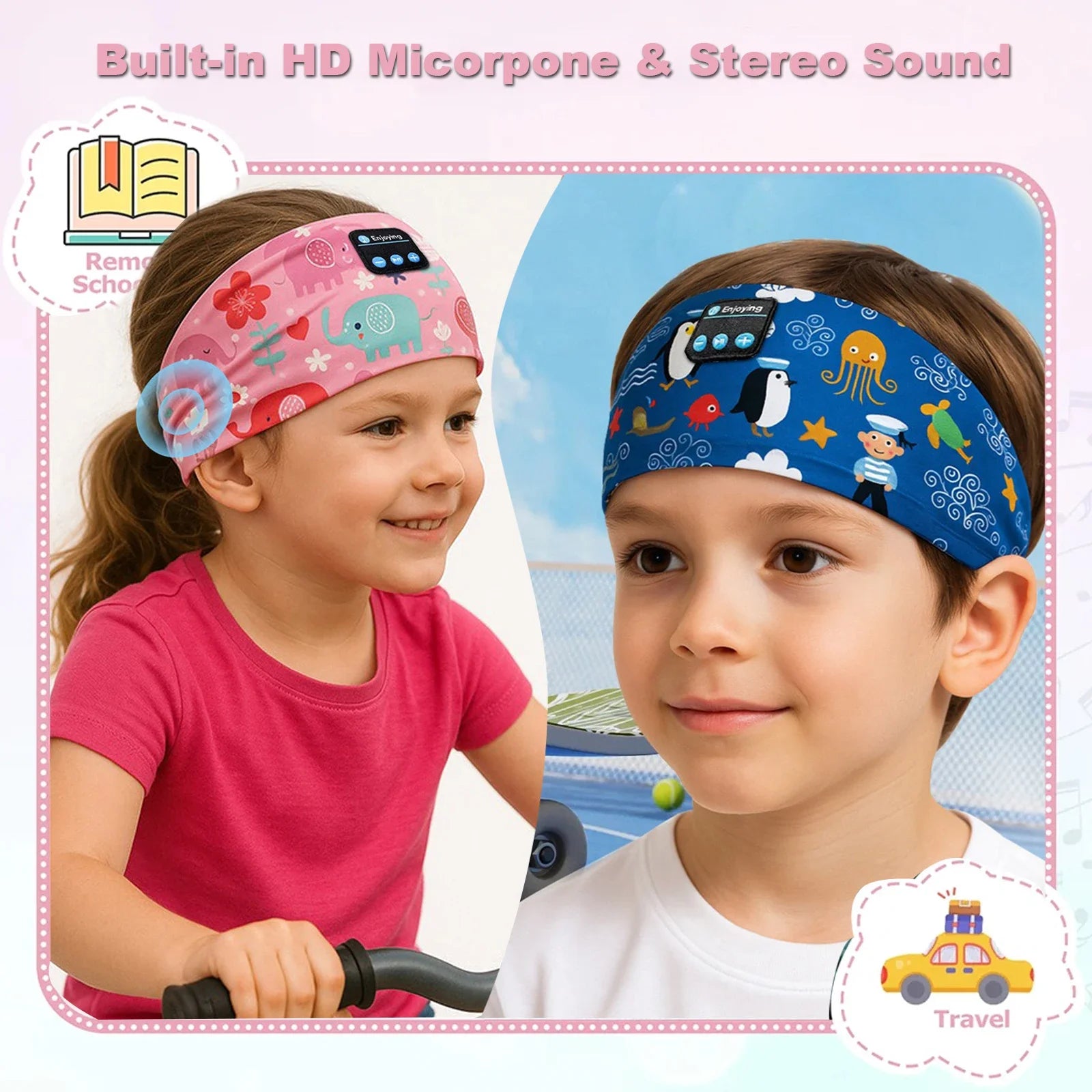 Kids Cartoon Bluetooth Headphones