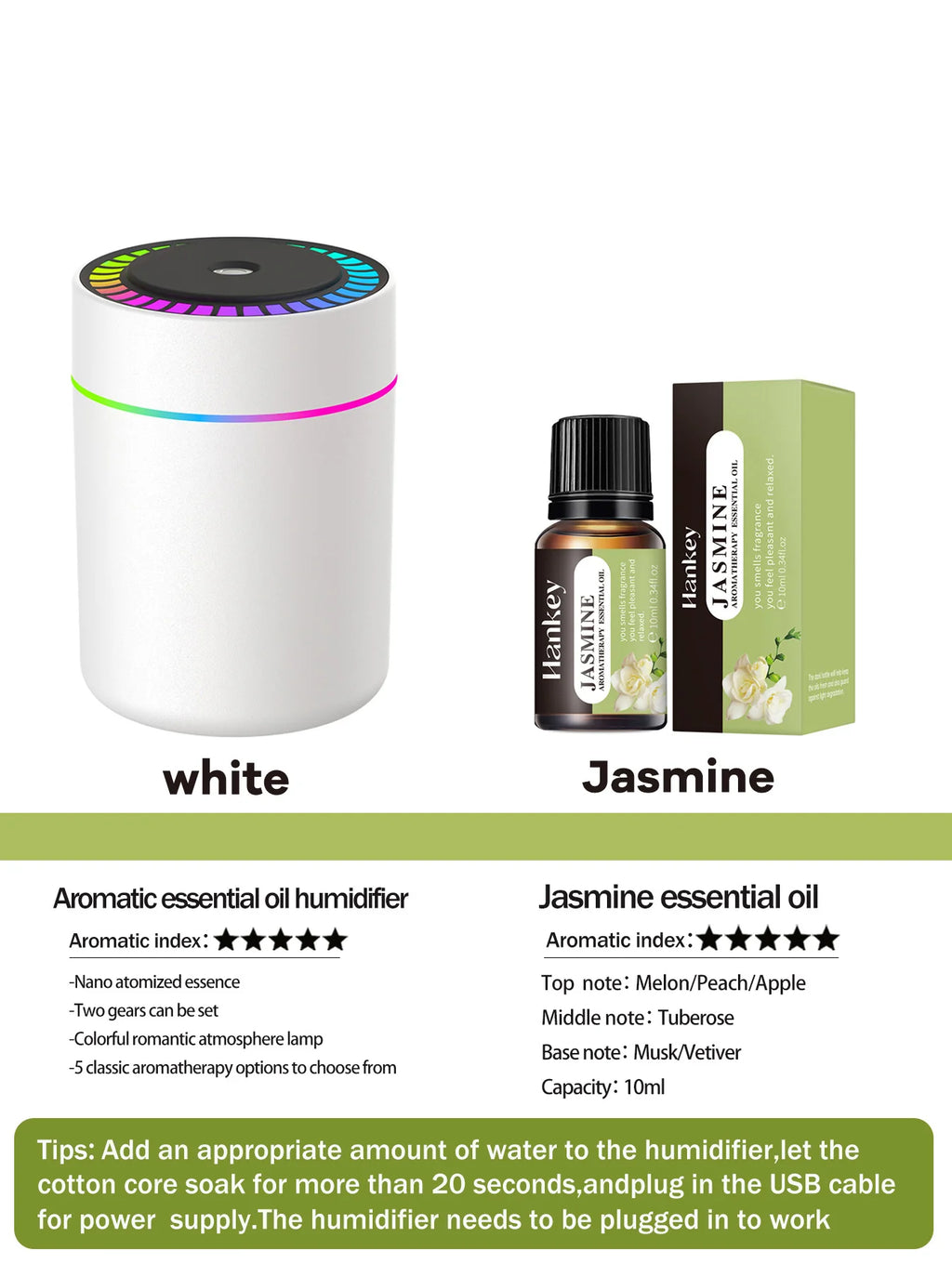 180ml Aromatherapy Diffuser with LED