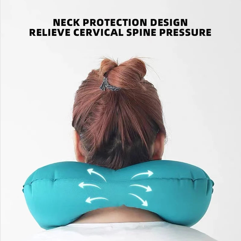 Inflatable U-Shaped Travel Neck Pillow