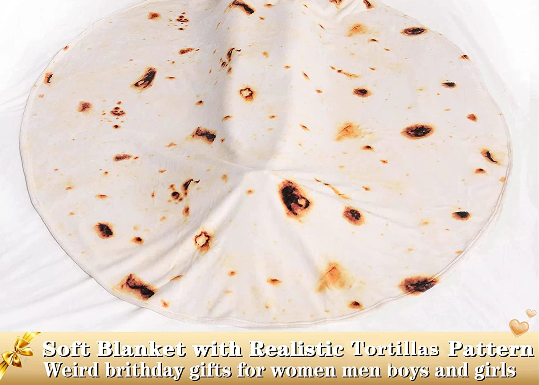 Burrito Tortilla Flannel Throw Blanket