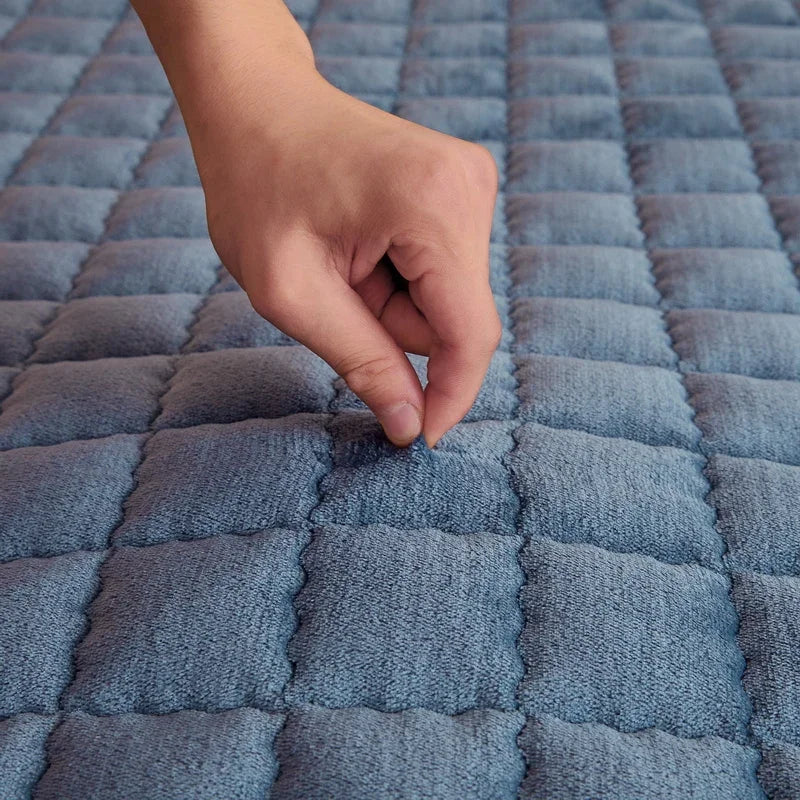 Velvet Quilted Mattress Topper