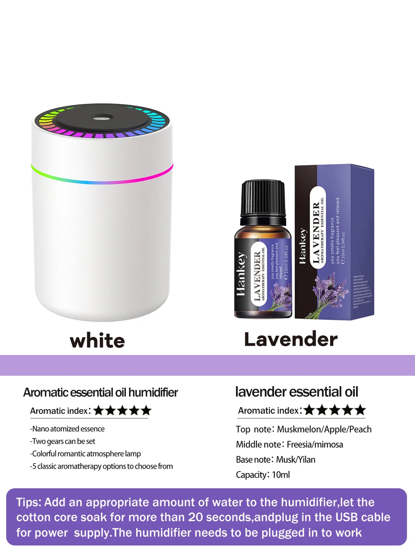 180ml Aromatherapy Diffuser with LED