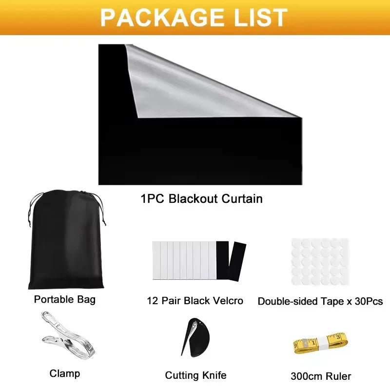 DIY Portable 100% Blackout Curtain Cloth