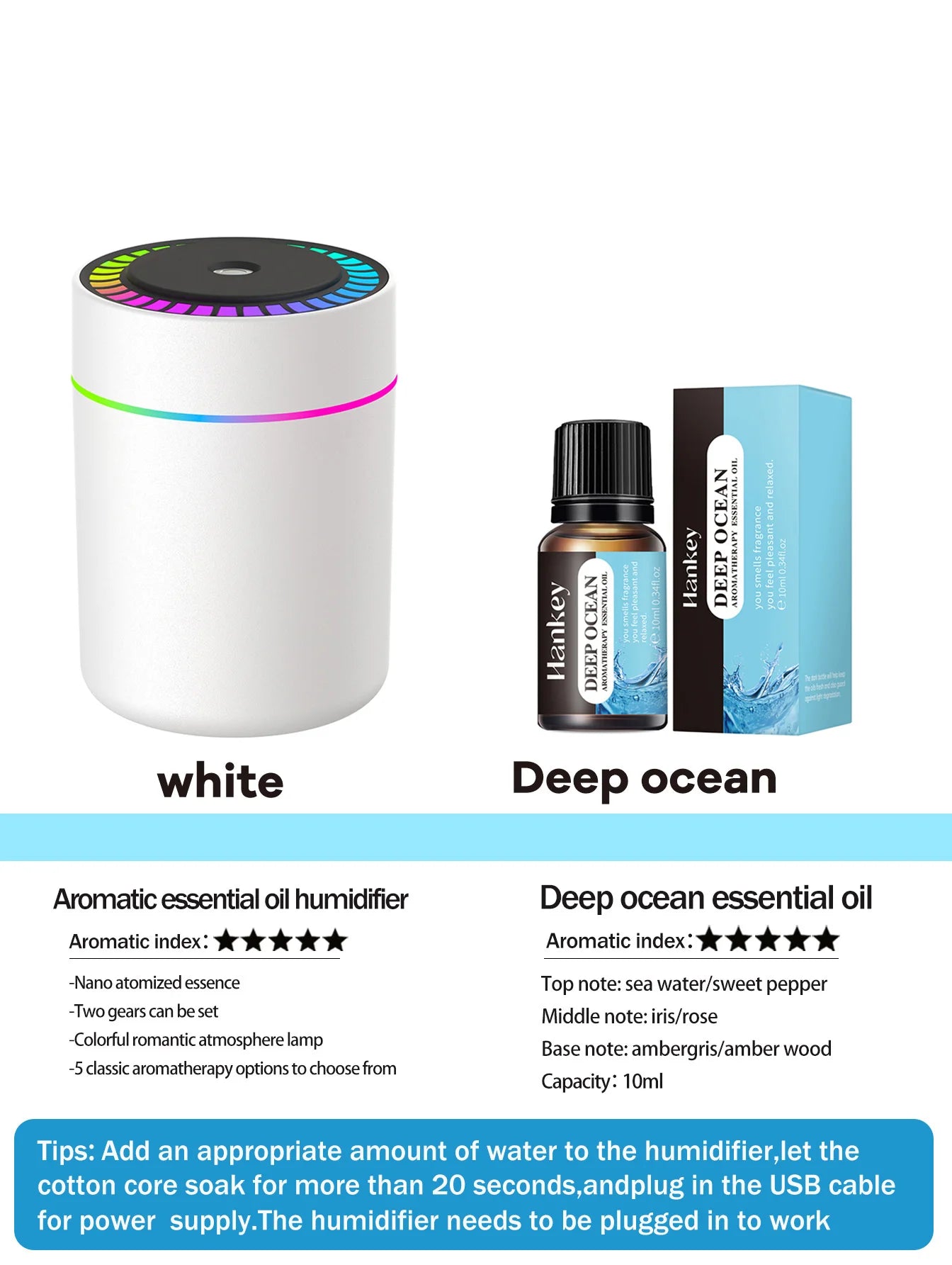 180ml Aromatherapy Diffuser with LED