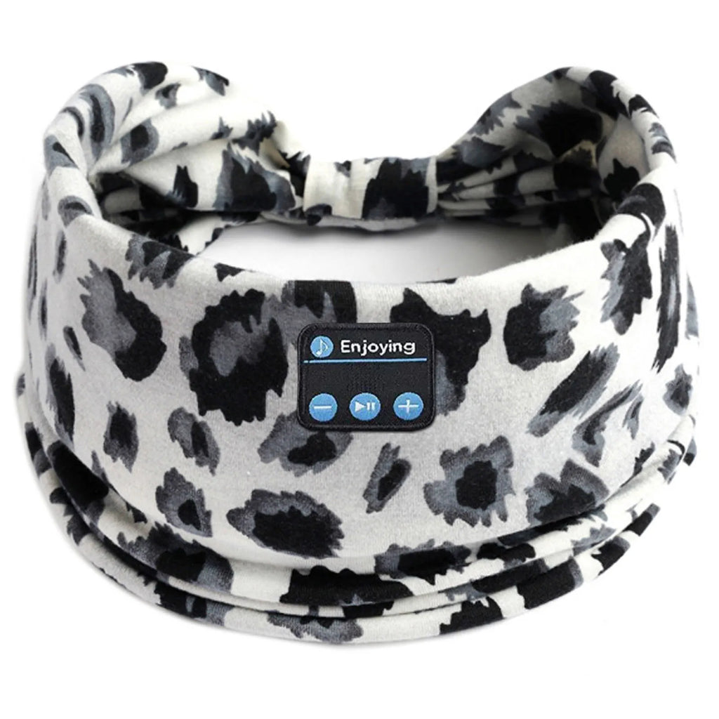 Wireless Leopard Sleep Headband Headphones